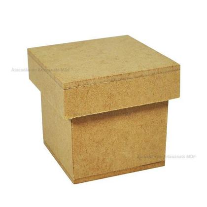 Imagem de Kit 20 Caixa Quadrada Tampa Sapato 5x5x5 Mdf Madeira