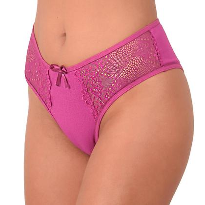 Imagem de Kit 20 Calcinhas Plus Size Algodão Tangão Senhora Cotton Lingerie com Renda no Atacado