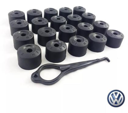 Imagem de Kit 20 Capa Parafuso' Roda Vw Golf * 2002 A 2018 Miolo Roda