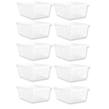 Imagem de Kit 20 Cesto Multiuso Organizador Médio 20x15x6 Transparente