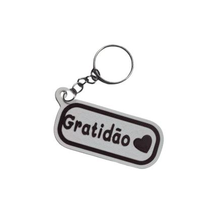 Imagem de Kit 20 Chaveiro Gratidão Com Coração Leve A Positividade