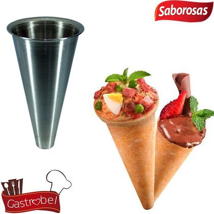 Imagem de Kit 20 Cones 14cm Para Produção De Pizza Cone Gastrobel