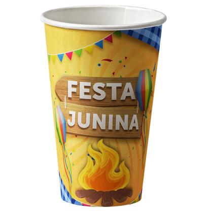 Imagem de Kit 20 Convidados Pratos Copo Papel Colher 14Cm Festa Junina