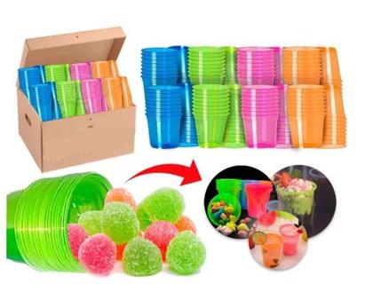 Imagem de Kit 20 Copo Americano P/  Bebida 30ml  Rosa Pink Gin Whisky