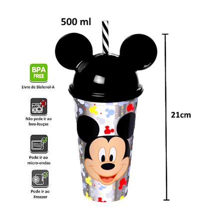Imagem de Kit 20 Copos Minnie e Mickey Mouse com Orelhas Infantil para Festas 