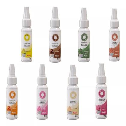 Kit 20 Corante Alimentício Soft Gel Mago 15ml Confeitaria Imagem de Kit 20 Corante Alimentício Soft Gel Mago 15ml Confeitaria