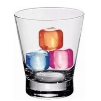 Imagem de Kit 20 Cubos Gelo Artificial Colorido Reutilizável Quadrado