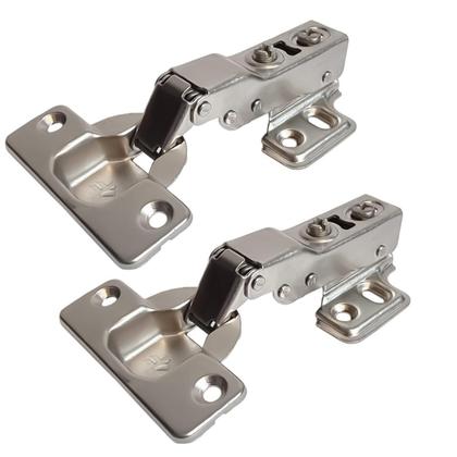 Imagem de Kit 20 Dobradiças Curvas Para Moveis Pistão Amortecedor 35Mm