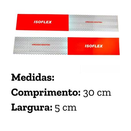 Imagem de Kit 20 Faixa Refletiva Lateral 10 Direita 10 Esquer Caminhao