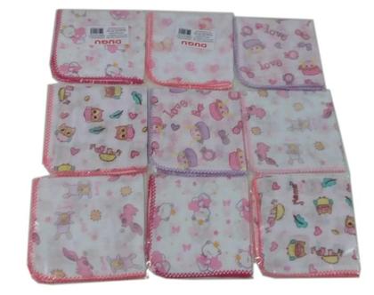 Imagem de Kit 20 Fraldas 2 Toalha Capuz 4 Cueiro 1 Travesseiro Menina