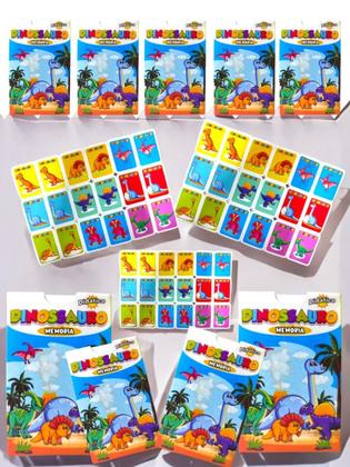 Imagem de Kit 20 Jogo Da Memoria Dinossauros Infantil P/  Kit Festa Lembrancinha Aniversario Prenda Quermesse