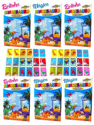 Imagem de Kit 20 Jogo Da Memoria Dinossauros Infantil P/  Kit Festa Lembrancinha Aniversario Prenda Quermesse