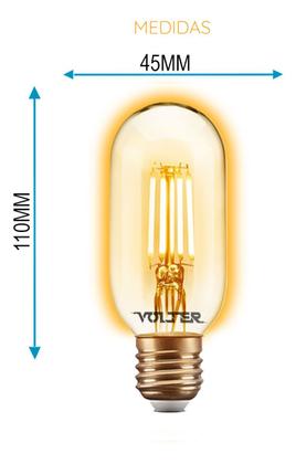 Imagem de Kit 20 Lâmpadas Filamento Retrô Vintage Led T45 Edison 4w Volter