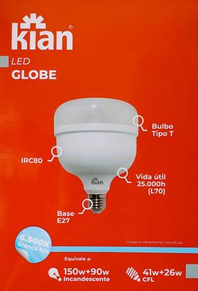 Kit 20 Lâmpadas Led 50W E27 6.500K Branca Fria Bivolt Kian Imagem de Kit 20 Lâmpadas Led 50W E27 6.500K Branca Fria Bivolt Kian
