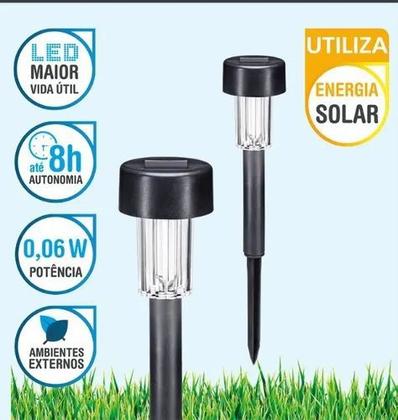 Imagem de Kit 20 luminária balizador espeto jardim solar 1 led 0,06w decoração - liege