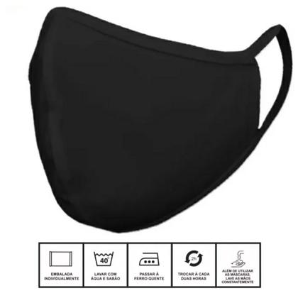 Imagem de Kit 20 Mascara De Tecido Duplo Algodão Lavável Reutilizável