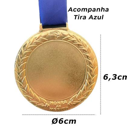 Imagem de Kit 20 Medalhas 6cm Esportivas Ouro Prata Bronze Meio Liso