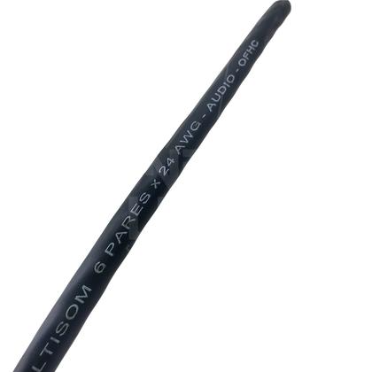 Imagem de Kit 20 metros multicabo 6 vias conectores hjh xlr m/f pontas