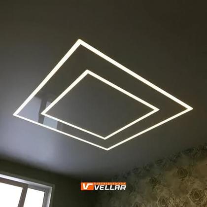Imagem de Kit 20 Metros Perfil Led Embutir No Frame Duplo Iluminação