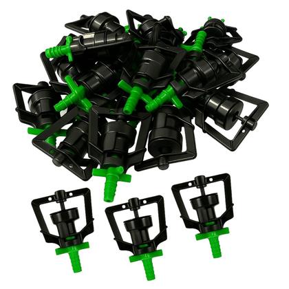 Imagem de Kit 20 Micro Aspersores Bailarina Anti-inseto Completo com estaca Universal  p/ Jardim, Estufas, Horta e Alta Durabilidade