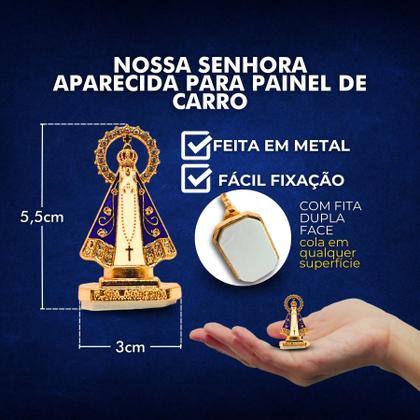 Imagem de Kit 20 Mini Nossa Senhora Aparecida Para Carro Atacado