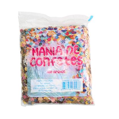 Imagem de Kit 20 Pacotes Confete Colorido 100g Carnaval Folia festa decoração evento bloquinho