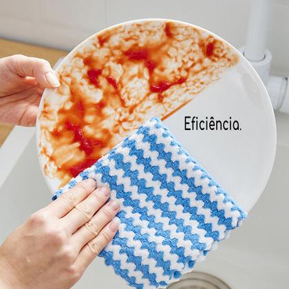 Imagem de Kit 20 Pano De Prato Atoalhado Macio Cozinha Nao Risca 25x25