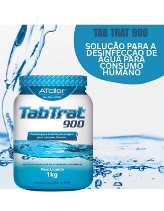 Imagem de Kit 20 Pastilhas 200g Tratamento Água Consumo TabTrat 900