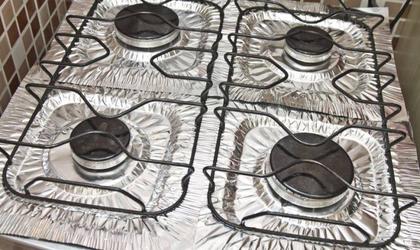 Imagem de Kit 20 Pc 240 Folhas Alumínio Protetor Fogão 4 e 6 Boca Wyda