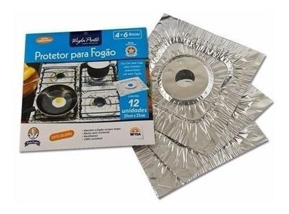 Imagem de Kit 20 Pc 240 Folhas Alumínio Protetor Fogão 4 e 6 Boca Wyda
