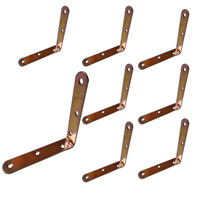 Imagem de Kit 20 Pç Cantoneira L Reforço Moveis 10cm 100 Parafusos 