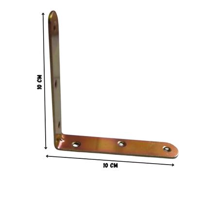 Imagem de Kit 20 Pç Cantoneira L Reforço Moveis 10cm 100 Parafusos 