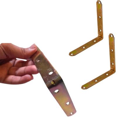 Imagem de Kit 20 Pç Cantoneira L Reforço Moveis 10cm 100 Parafusos 