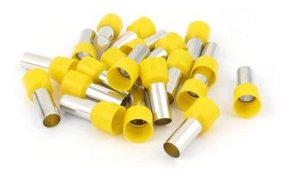 Imagem de Kit 20 Pçs Terminal Tubular Ilhós 25mm Pré Isolado Amarelo