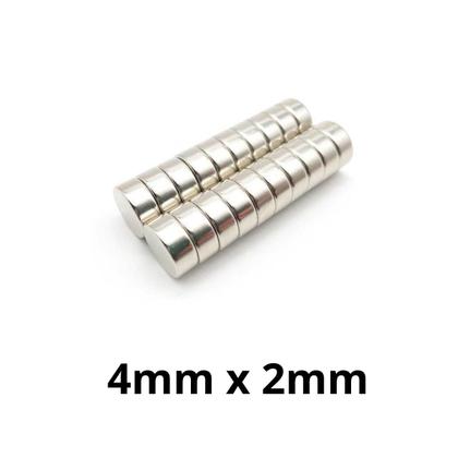 Imagem de Kit 20 Peças Imã Neodímio Disco Magnético N35 4 x 2mm Super Forte Potente Redondo