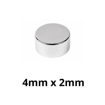 Imagem de Kit 20 Peças Imã Neodímio Disco Magnético N35 4 x 2mm Super Forte Potente Redondo