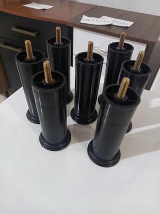 Imagem de Kit 20 Pés Pretos para Cama Box 12cm Altura