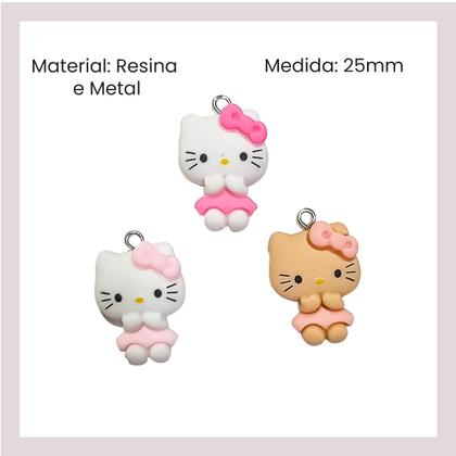 Imagem de Kit 20 pingentes Gatinha para bijuterias divertidas pulseiras colar brincos de missangas 