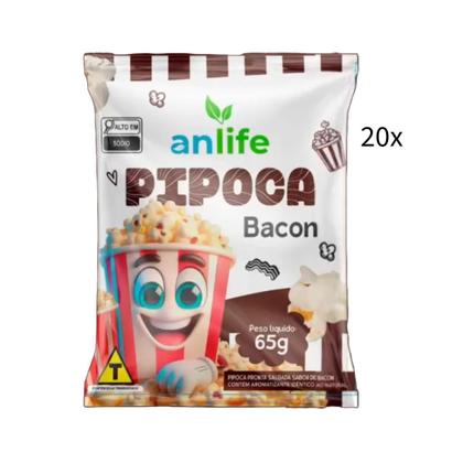 Imagem de Kit 20 Pipocas Anlife Salgada 65g - Tradicional Ou Bacon