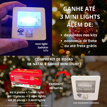 Imagem de Kit 20 pisca 100 leds 8 funções branco frio 10mts fio transp