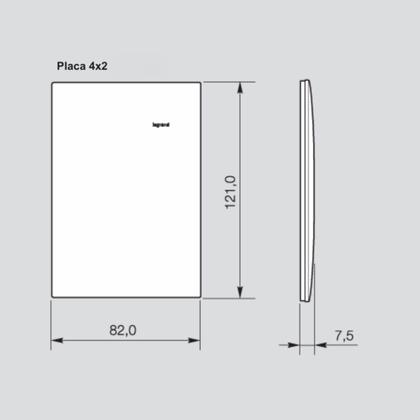 Imagem de Kit 20 Placa Espelho 4x2 2 Posto Silentoque 8506 Cor Cinza