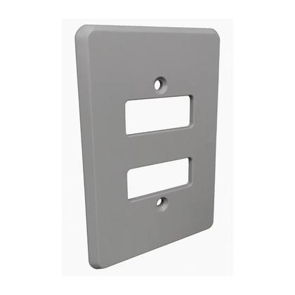 Imagem de Kit 20 Placa Espelho 4x2 2 Posto Silentoque 8506 Cor Cinza