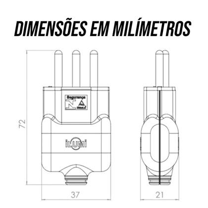 Kit 20 Plug Macho 10A 2P+T 250V Pino Prensa Bipolar Ilumi Imagem de Kit 20 Plug Macho 10A 2P+T 250V Pino Prensa Bipolar Ilumi