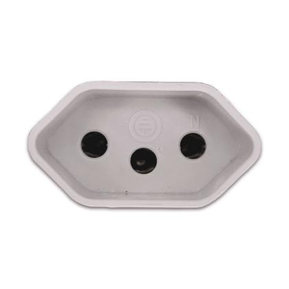 Kit 20 Plug Pino femea 20A 2P+T 250v Ilumi Imagem de Kit 20 Plug Pino femea 20A 2P+T 250v Ilumi