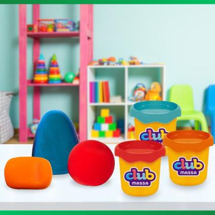 Imagem de Kit 20 Potes Potinho De Massinha Massa De Modelar Atóxicas Cores Sortidas