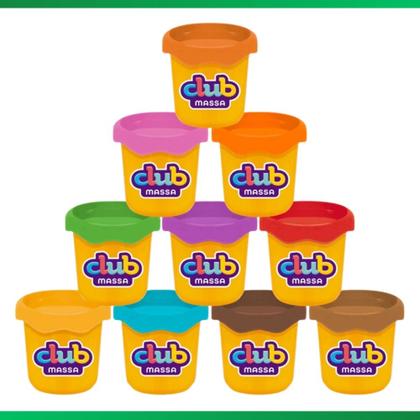 Imagem de Kit 20 Potes Potinho De Massinha Massa De Modelar Atóxicas Cores Sortidas