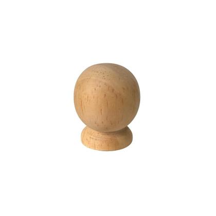 Imagem de Kit 20 Puxadores de Madeira Redondos P/ Móveis Gavetas Armários Modelo Bola