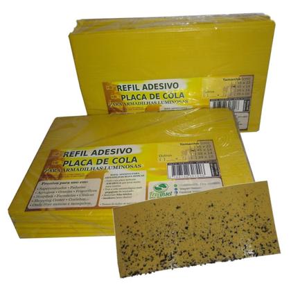 Imagem de Kit 20 Refil Adesivo Amarelo Armadilha Cola Mosquito 39X11Cm