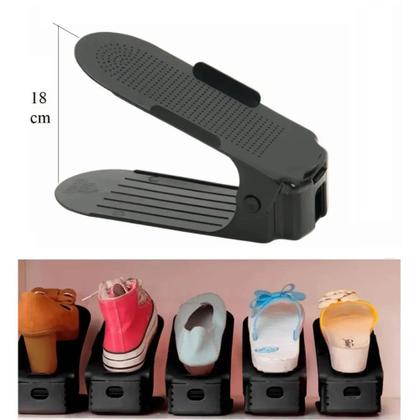 Imagem de Kit 20 Sapateira Organizador De Sapatos Rack Tênis Armário