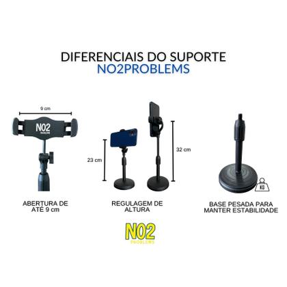 Imagem de Kit 20 suporte para celular de mesa articulado 360 no2problems